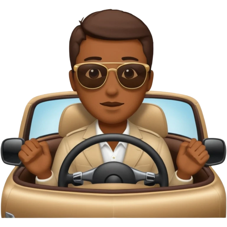 driving begind the wheel emoji