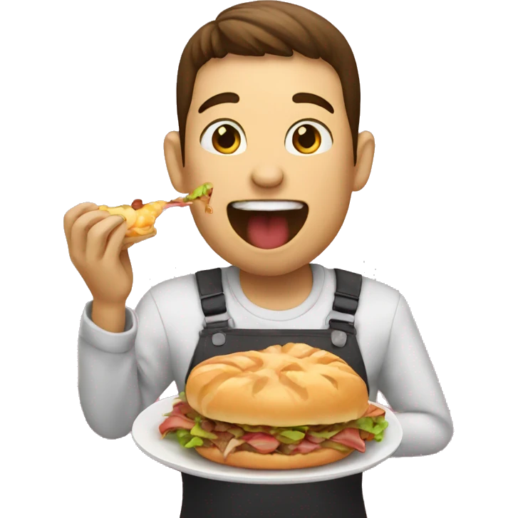 someone giving a bite in a food emoji