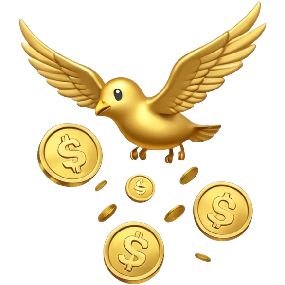 flying coins emoji