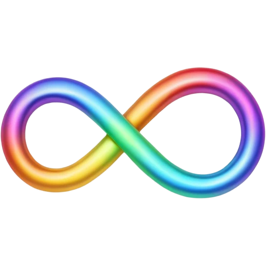 Rainbow infinity symbol emoji