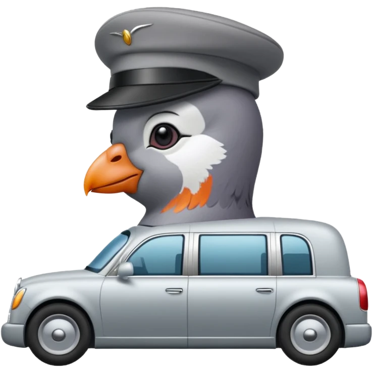 Pigeon is driving in the inside Limosine🚘🚘 emoji