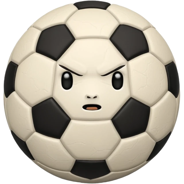 BALON DE FUTBOL CON CARAS MIEDO emoji