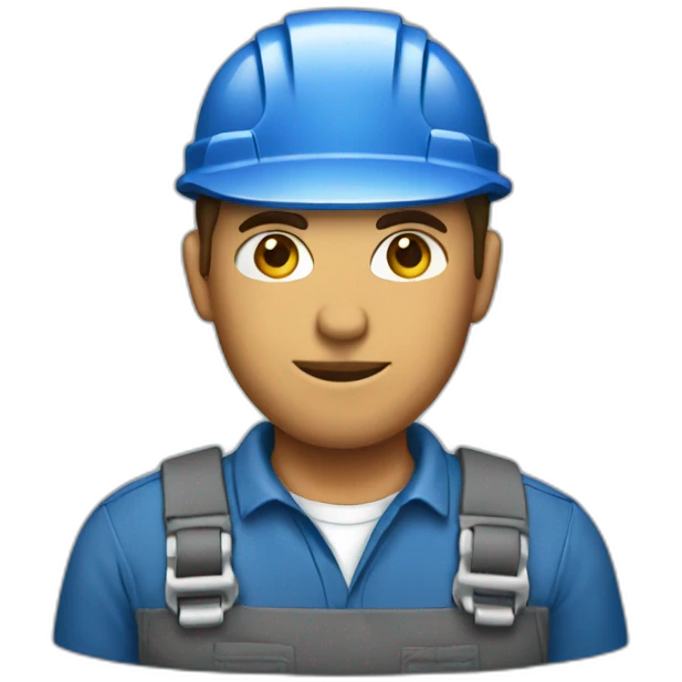 blue collar worker emoji