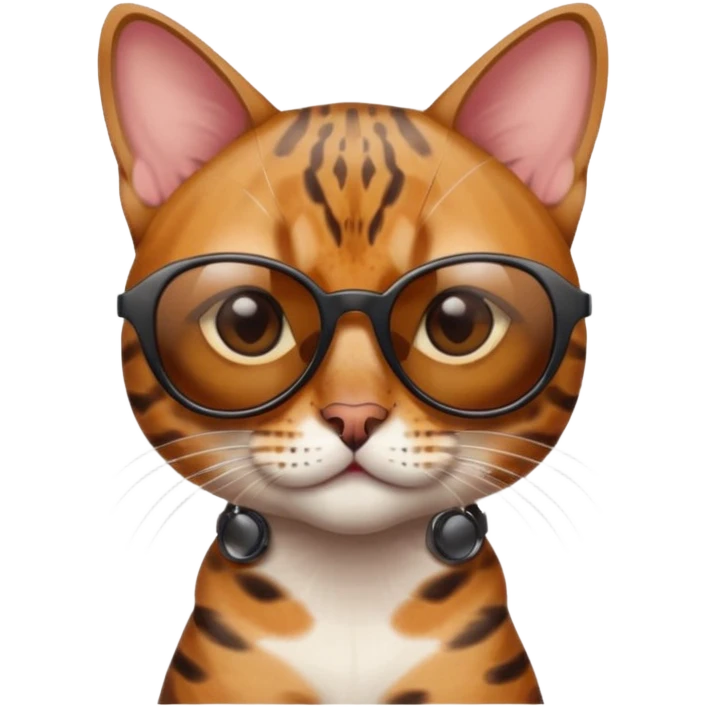 Bengal cat with sunglasses  emoji