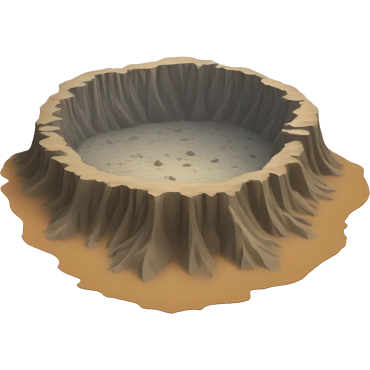 crater with leg emoji