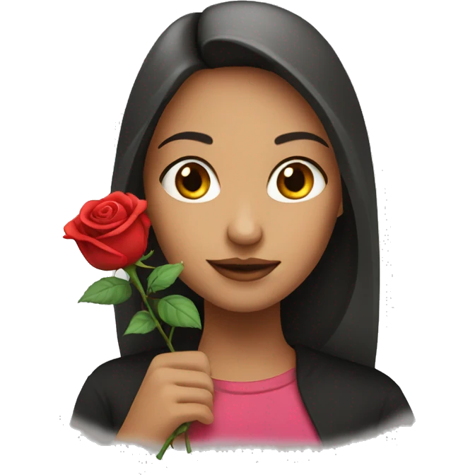 girl with a rose emoji