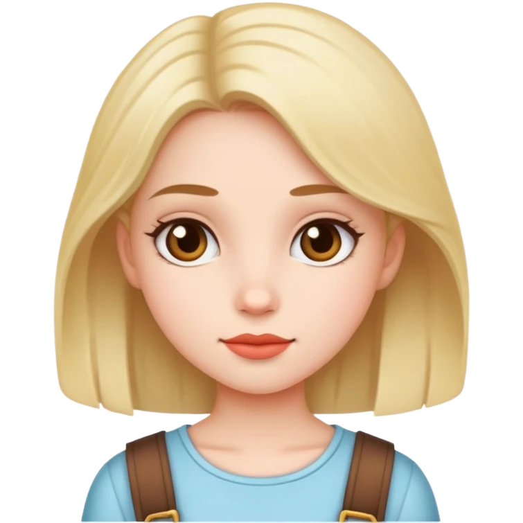 A girl wearing a cute outfit  emoji