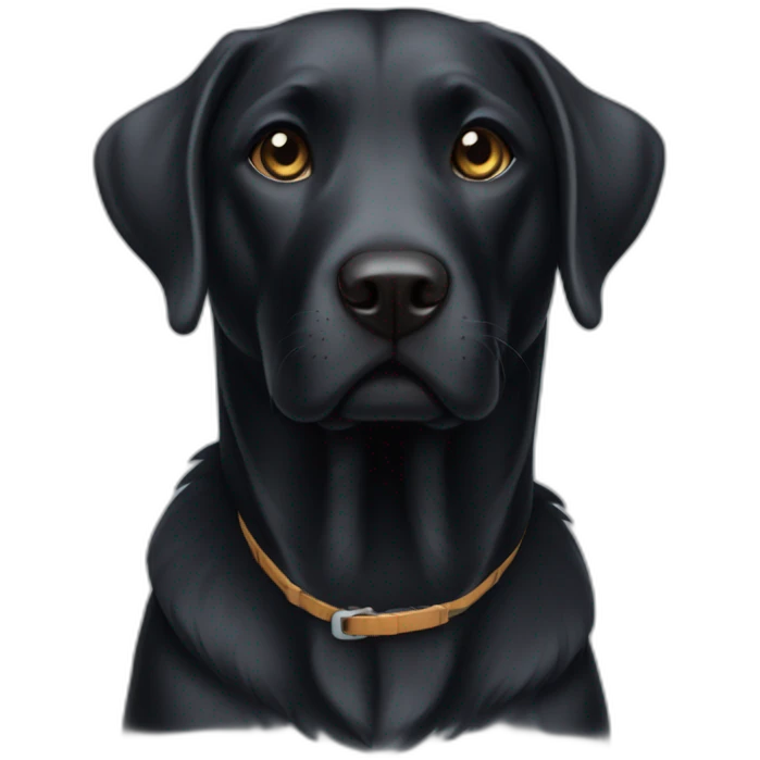 Perro labrador negro emoji
