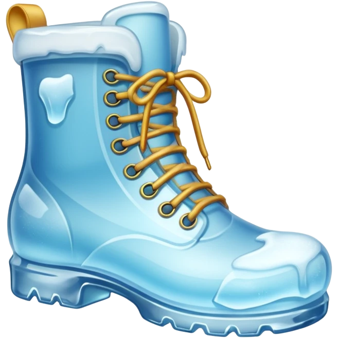 boot made of ice emoji