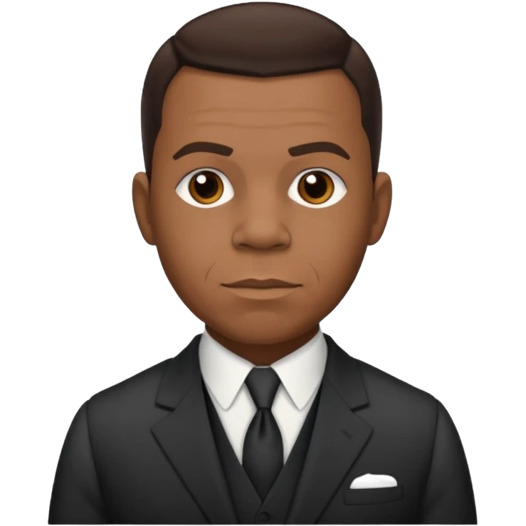 Booker T. Washington with dark brown hair emoji
