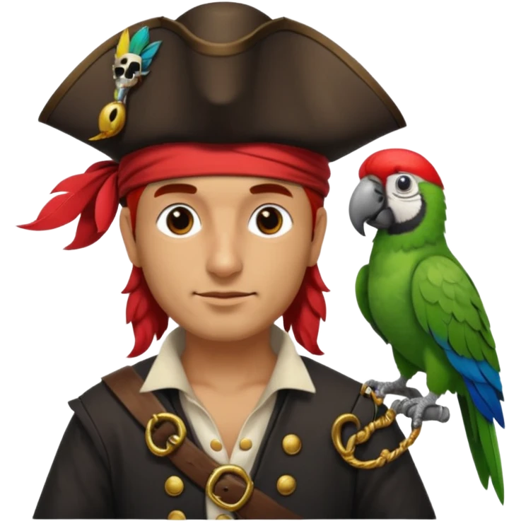 pirate and parrot emoji