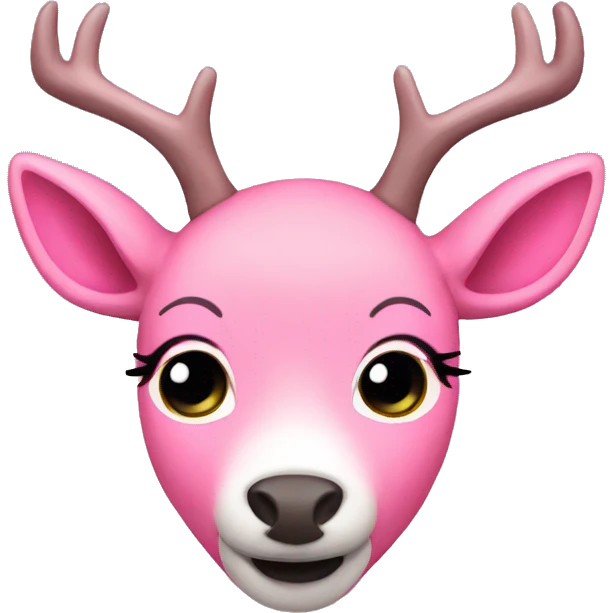 Pink deer emoji