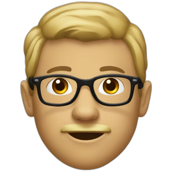 Singe à lunette emoji