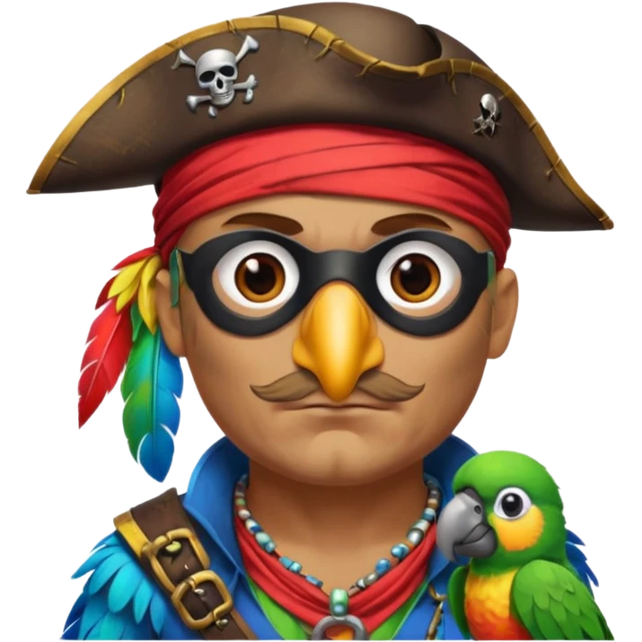 pirate and parrot emoji