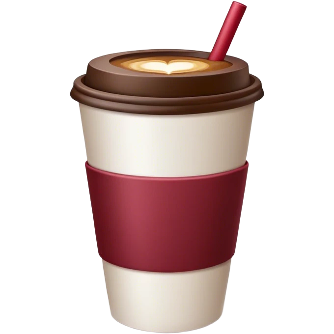 burgundy TAKEAWAY coffee emoji
