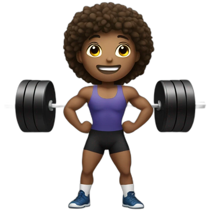 Weightlifter with a barebell emoji