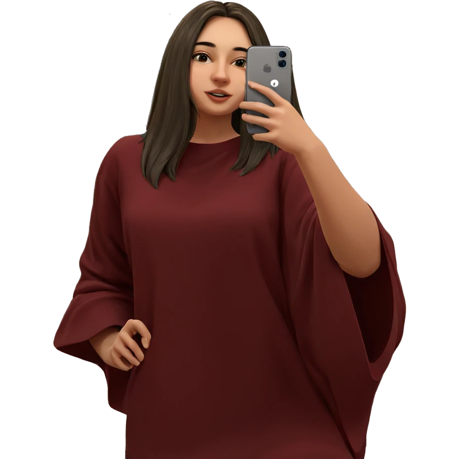 girl taking selfie on bed emoji
