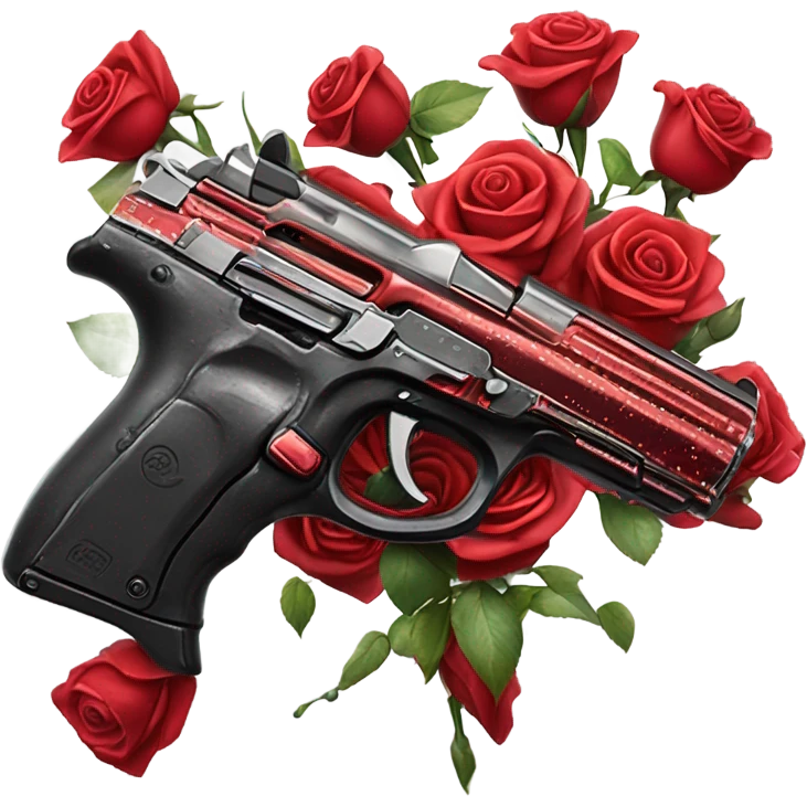Gun roses emoji