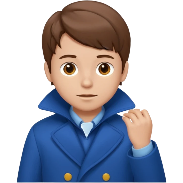emoji- of a boy putting on his coat emoji