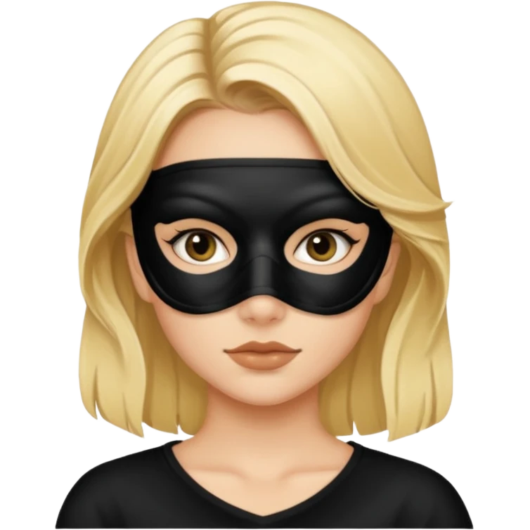 Create a blonde and pretty criminal emoji