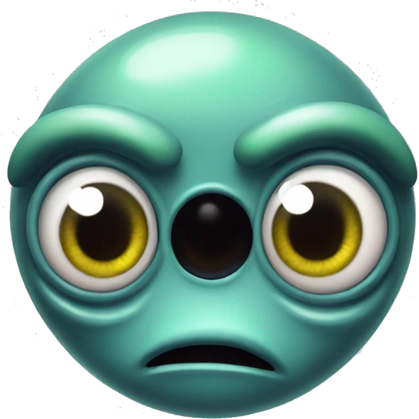 Freaky big eye alien emoji