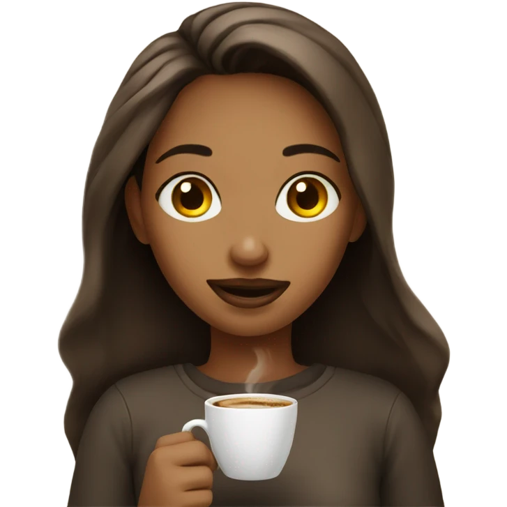 Girl with coffee emoji