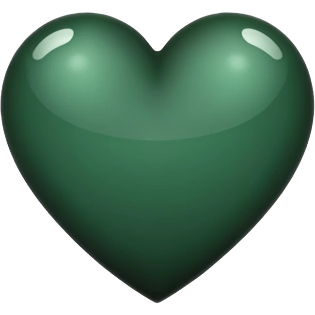 Half blac, half forest green heart emoji