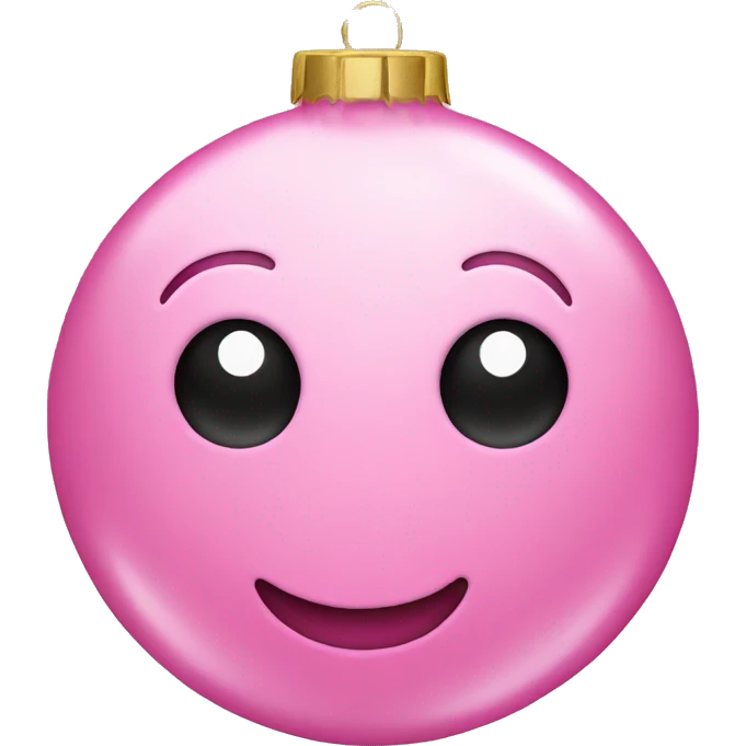 Pink Christmas decorations  emoji