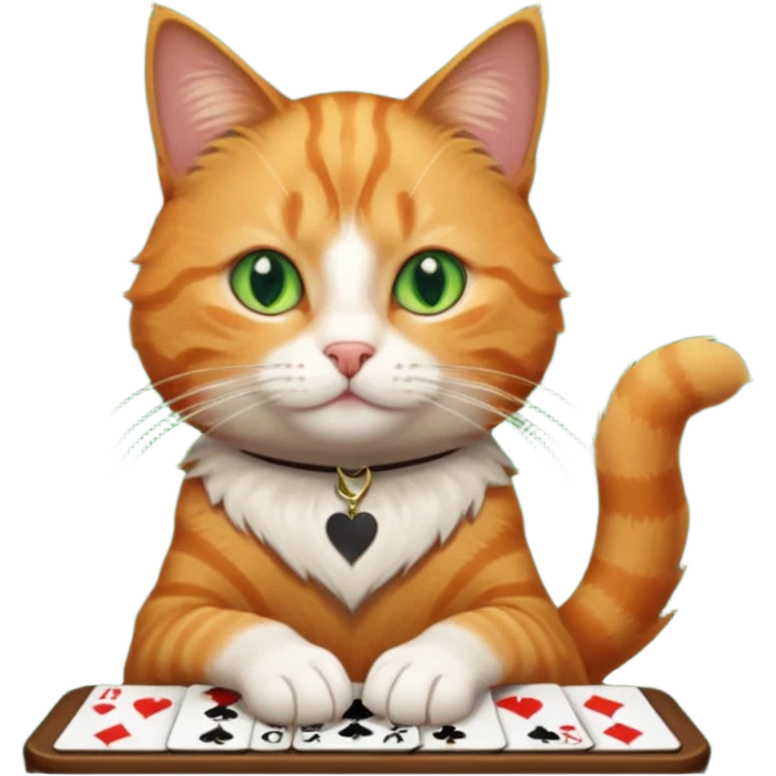 orange cat gambling emoji
