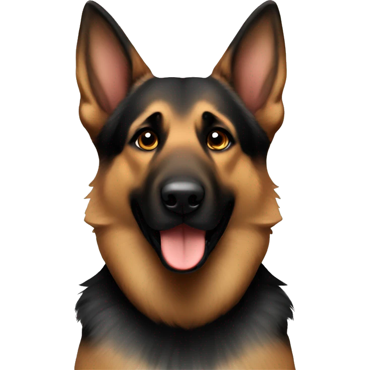 German shepherd black and brown  emoji