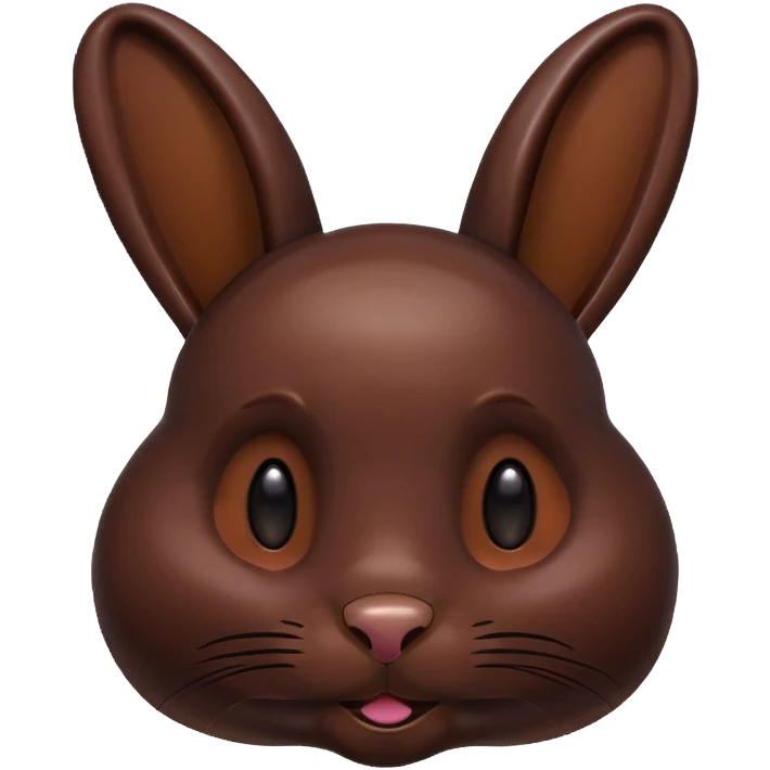 dark chocolate bunny emoji