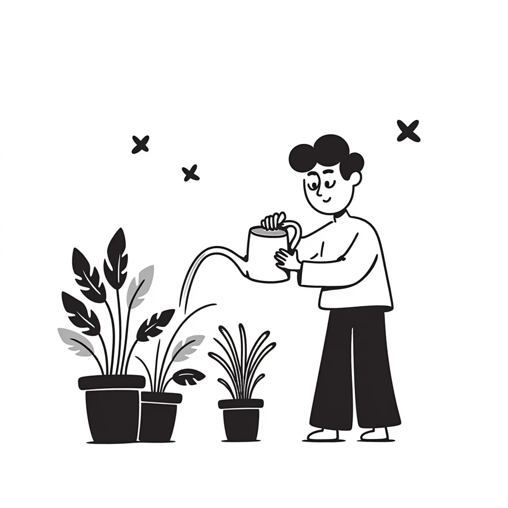 watering houseplants emoji