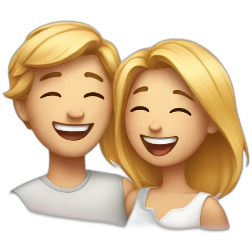 couple in love laughing emoji