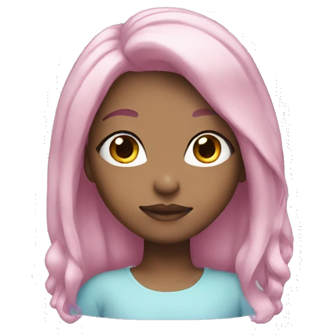 girl with pastel pink and blue hair emoji