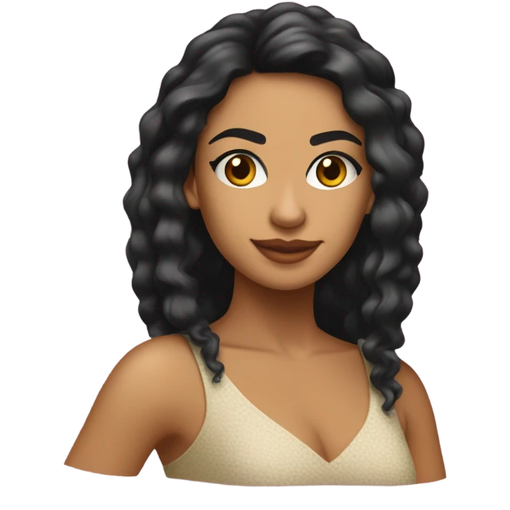 Morena clara brasileira  com cabelo liso  emoji