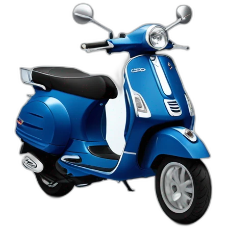 Vespa lx de color azul medianoche emoji