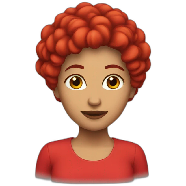 Mujer con pelo rojo emoji