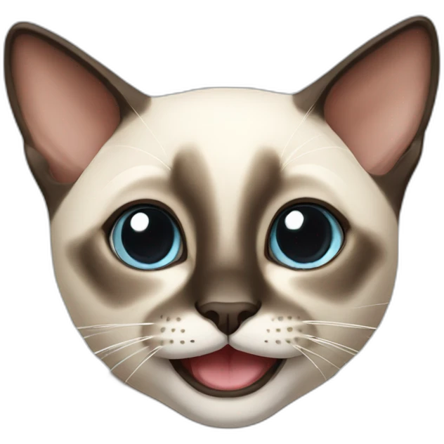 happy Siamese cat emoji
