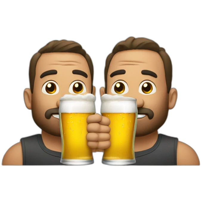 two-men-drinking-beer emoji