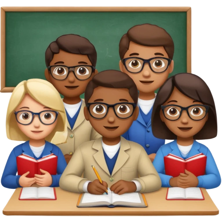 Okulda olan çocuklar emoji