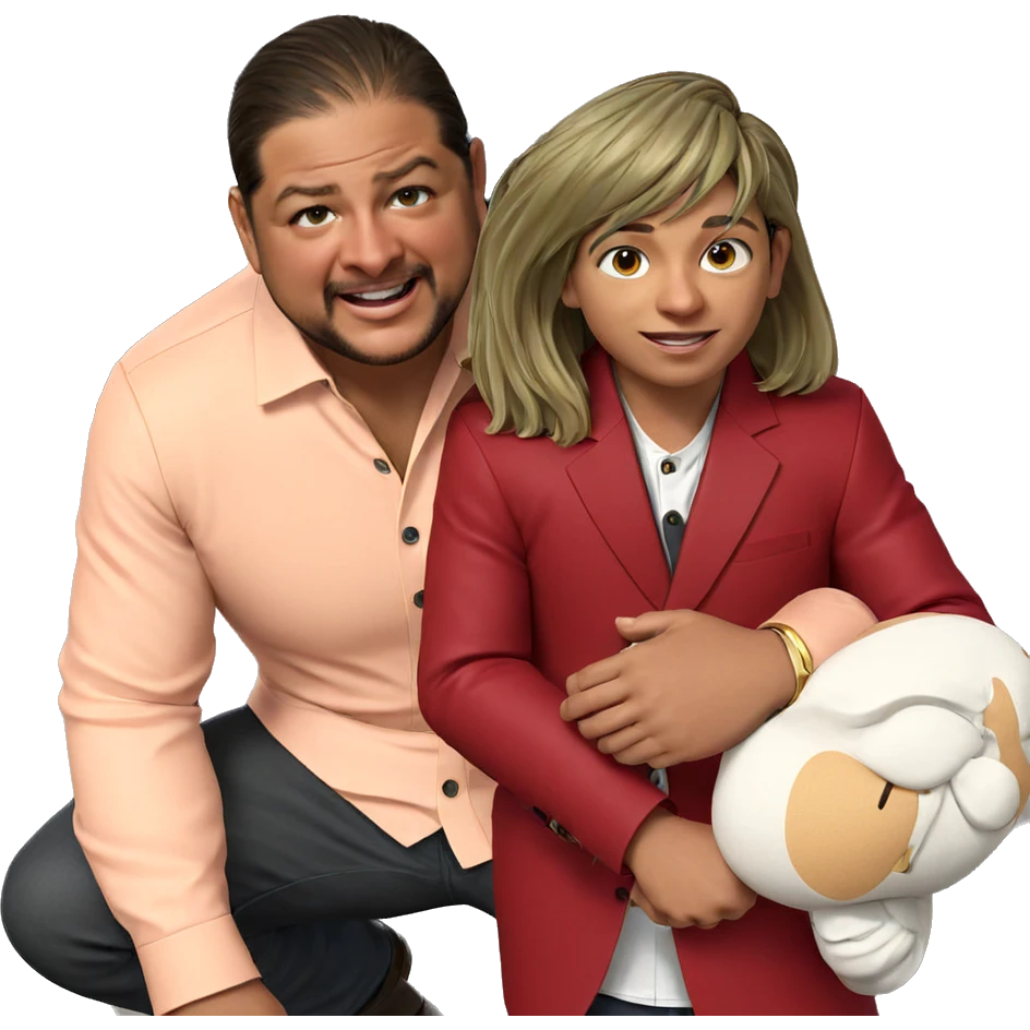 two boys in stylish attire emoji