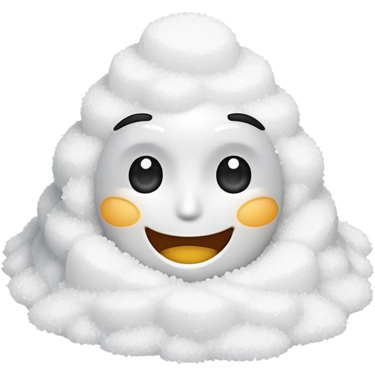 Happy face with Pile of salt emoji