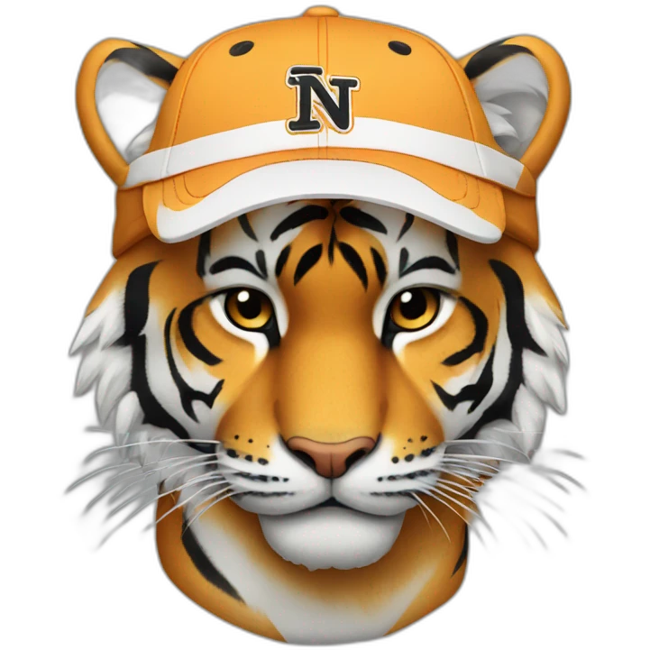 tiger with nike hat emoji