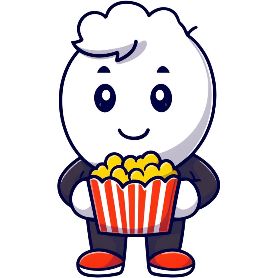man dressed as a popcorn snack emoji
