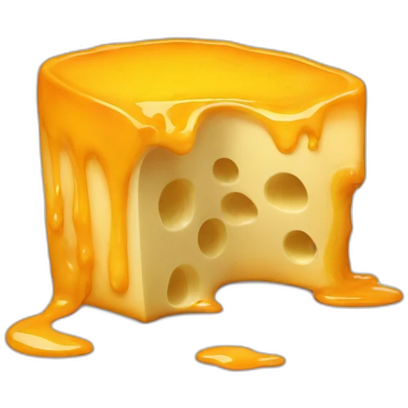 Cheddar cheese melted emoji