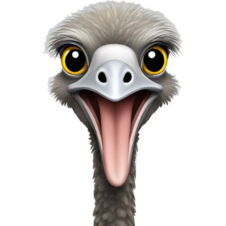 Ostrich standing emoji