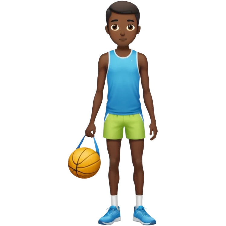 Skinny black man with gyatt full body emoji