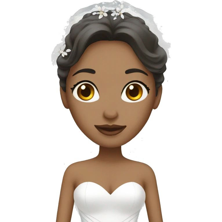 bride has white veil emoji