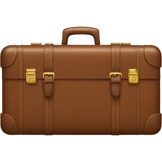 brown travel case emoji