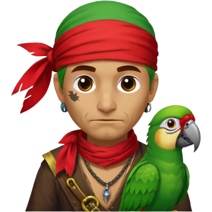 pirate and parrot emoji